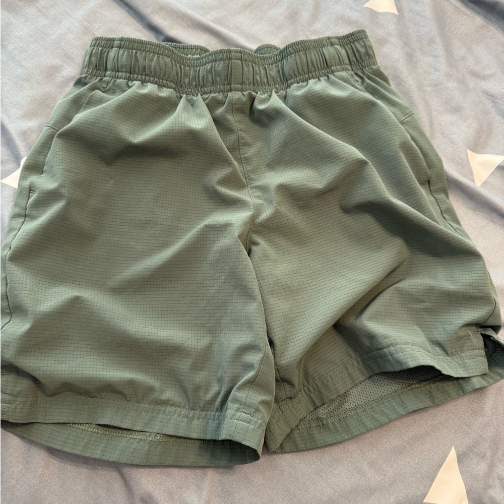 All in motion boys large athletic short olive green